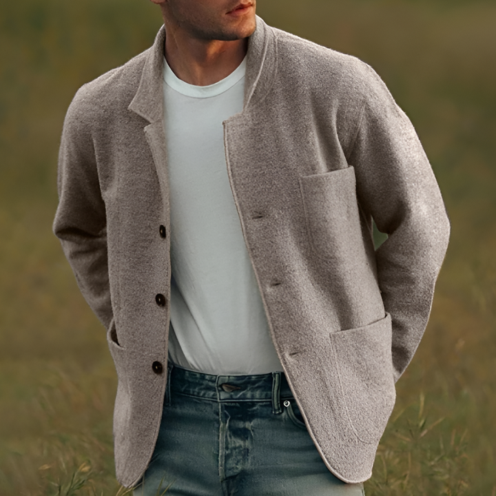 Blazer décontracté à carreaux pour homme