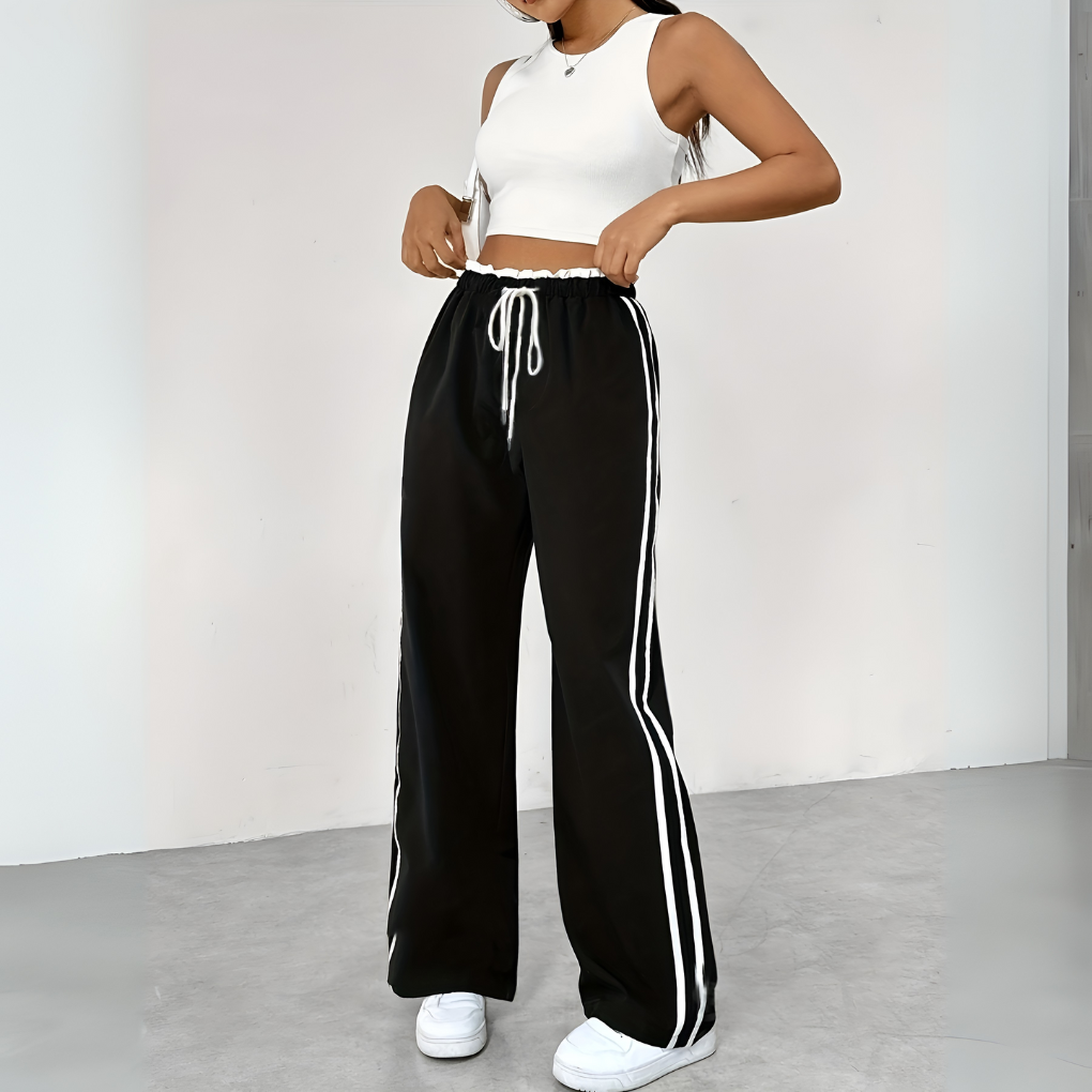Pantalon large sportif tendance