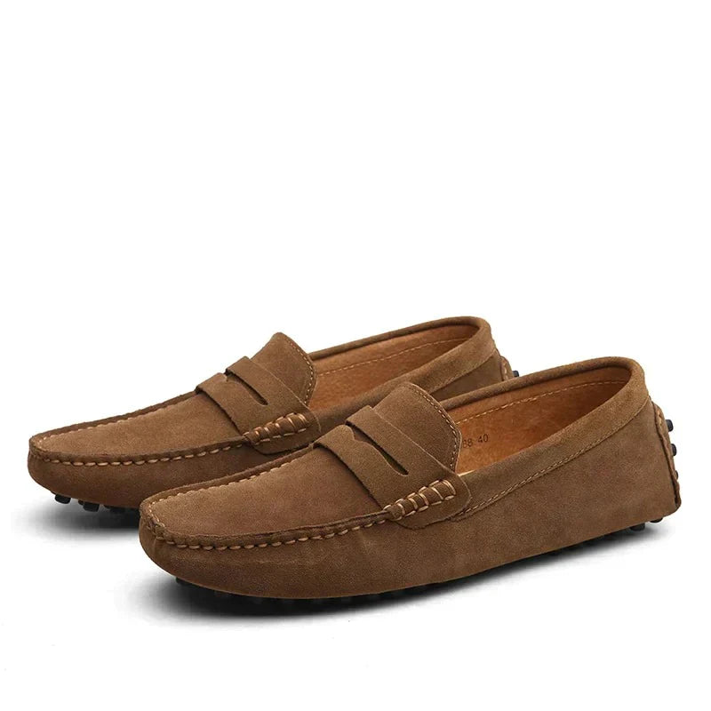 Mocassins en daim de style italien pour hommes