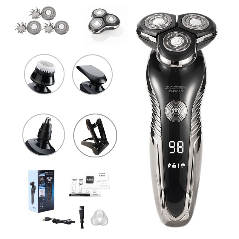 Rasoir électrique rechargeable à sec et humide