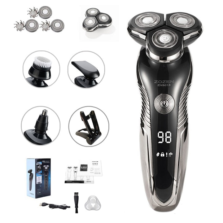 Rasoir électrique rechargeable à sec et humide