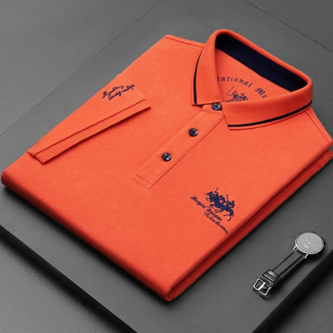 Chemise polo décontractée à boutons pour hommes