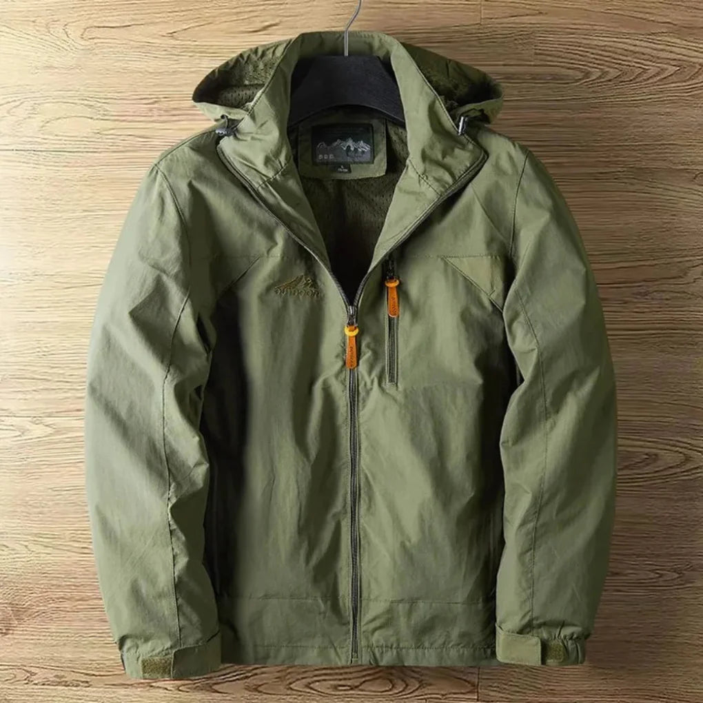 Veste d'extérieur imperméable et respirante à capuche pour homme