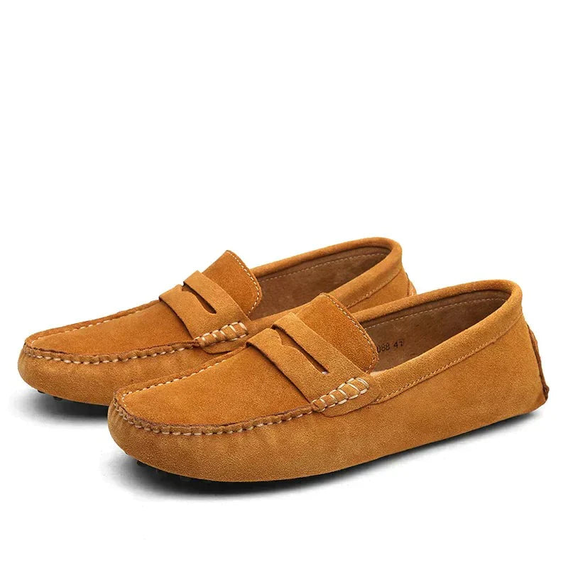 Mocassins en daim de style italien pour hommes