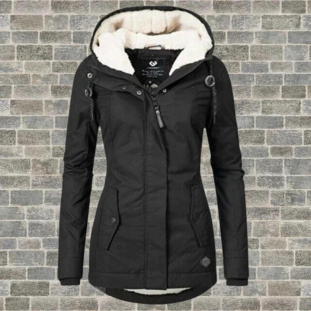 Manteau d’hiver à capuche pour femme – Pratique froid