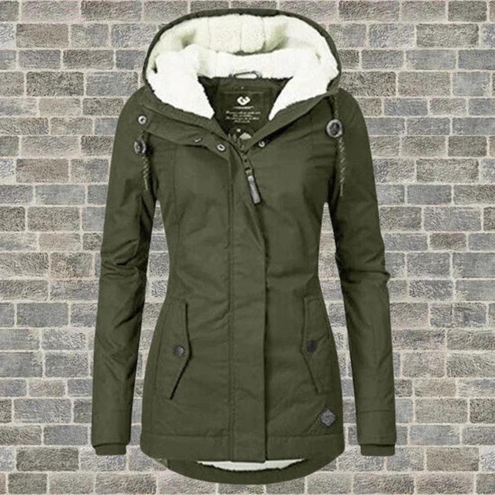Manteau d’hiver à capuche pour femme – Pratique froid