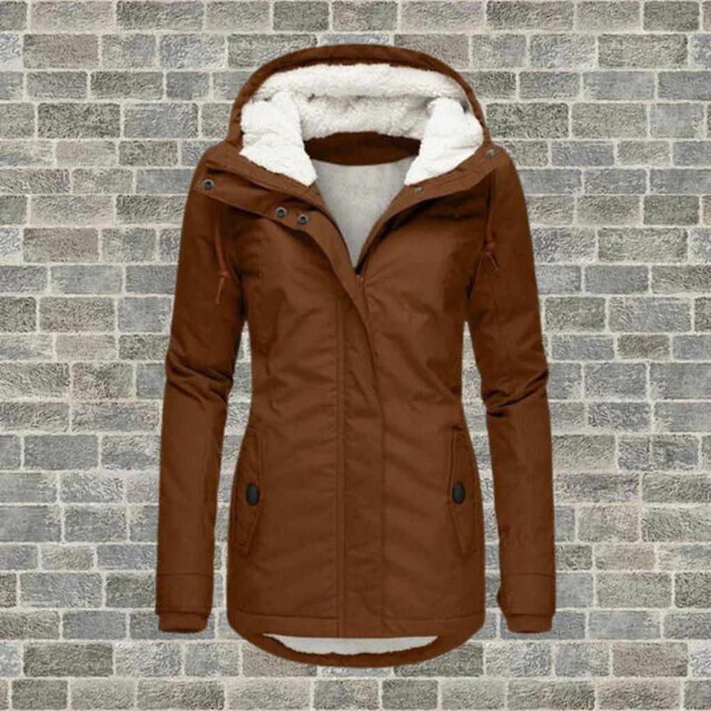 Manteau d’hiver à capuche pour femme – Pratique froid