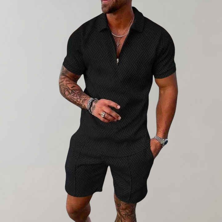 Ensemble deux pièces d'été pour homme (short + polo)