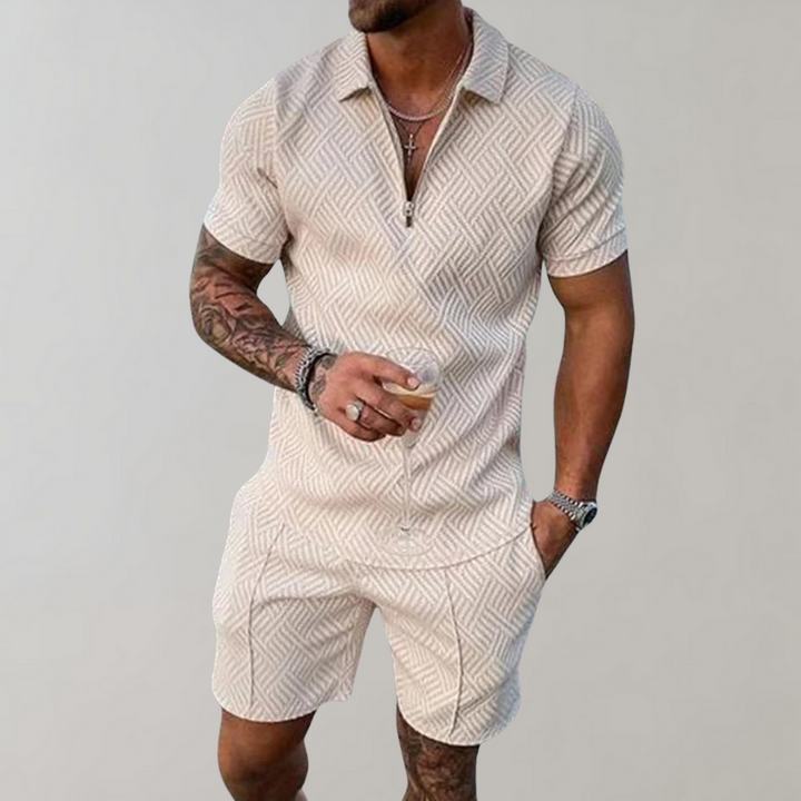 Ensemble deux pièces d'été pour homme (short + polo)