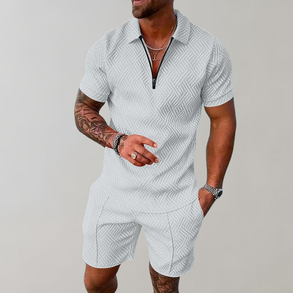 Ensemble deux pièces d'été pour homme (short + polo)