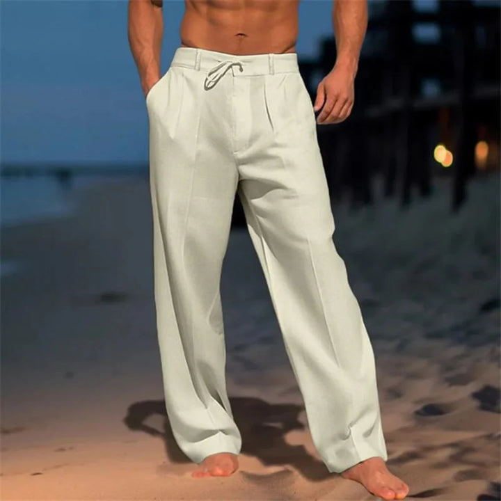 Pantalon d'été élégant en lin pour homme