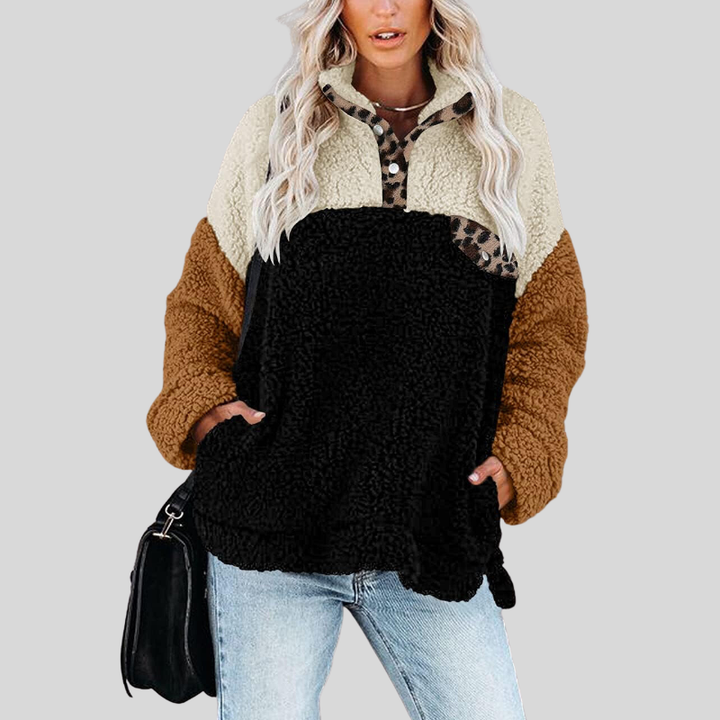 Ines - Pull féminin chaleureux et confortable avec des détails élégants