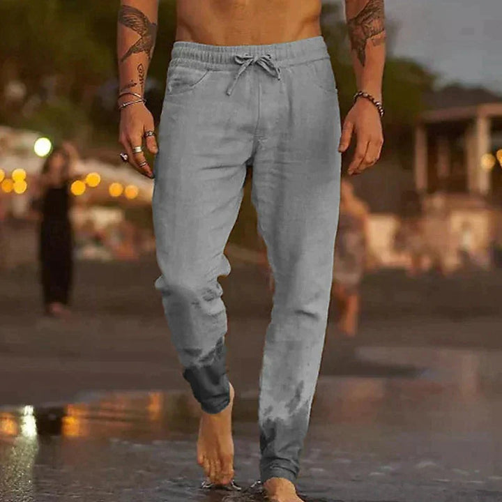 Jaxx - Pantalon décontracté en lin pour homme