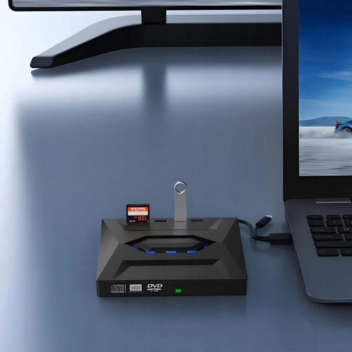 Lecteur DVD externe 7 en 1 et graveur CD/DVD RW