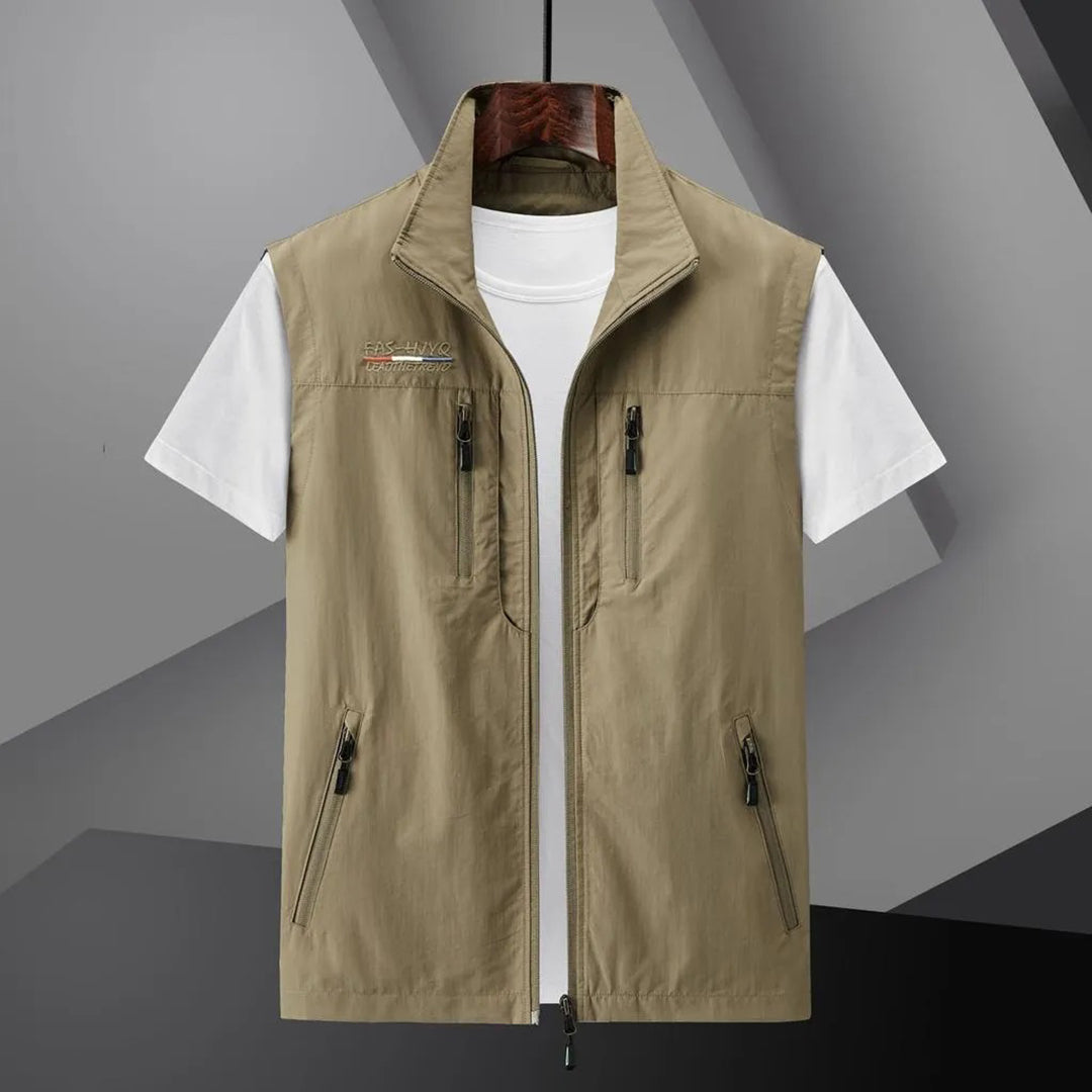Gilet de voyage utilitaire multi-poches pour homme