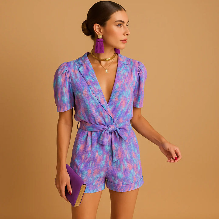 Look d'été ludique avec manches bouffantes