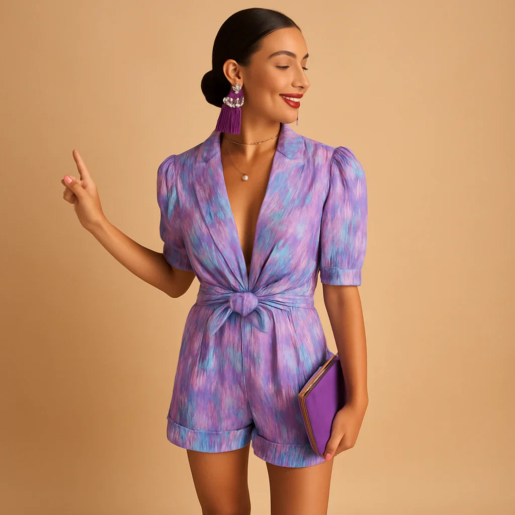 Look d'été ludique avec manches bouffantes