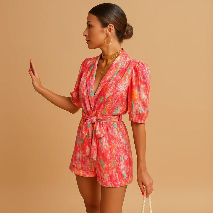 Look d'été ludique avec manches bouffantes