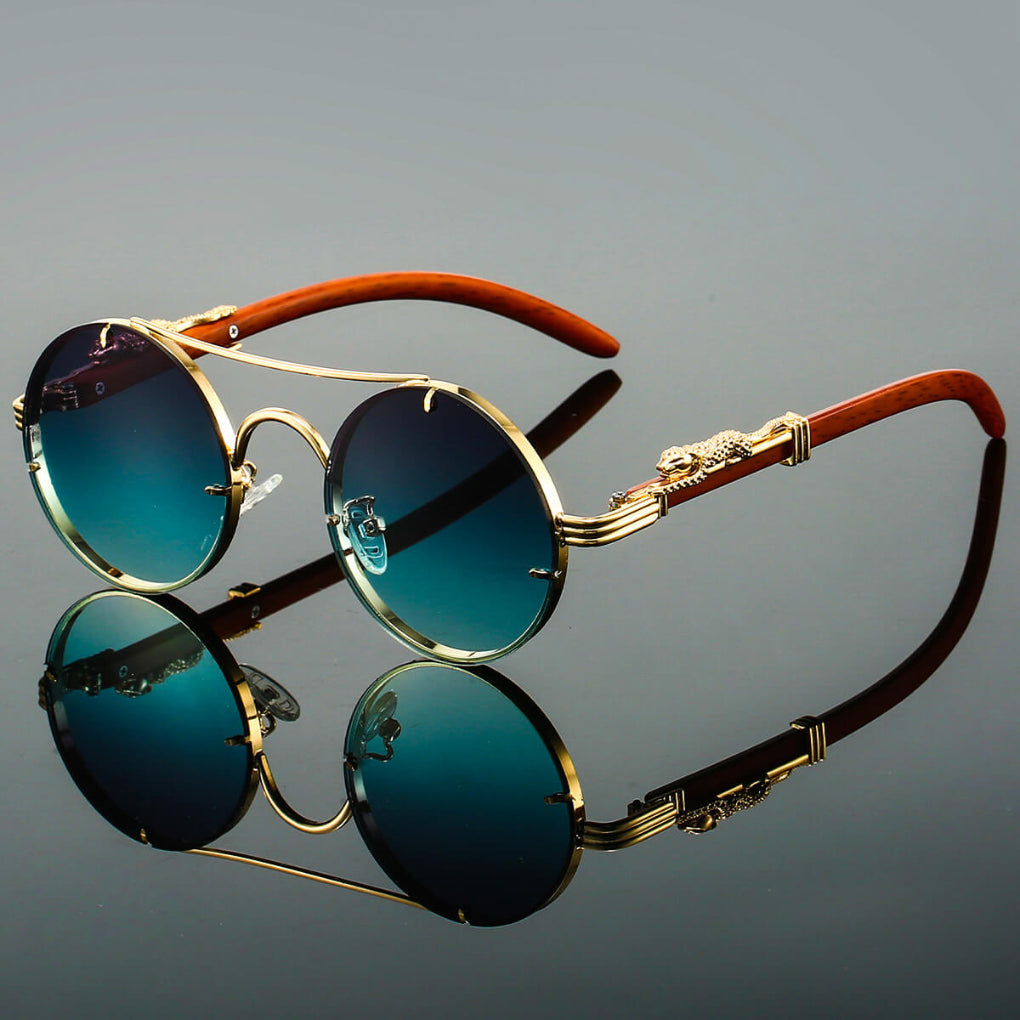 Lunettes de soleil rétro en métal