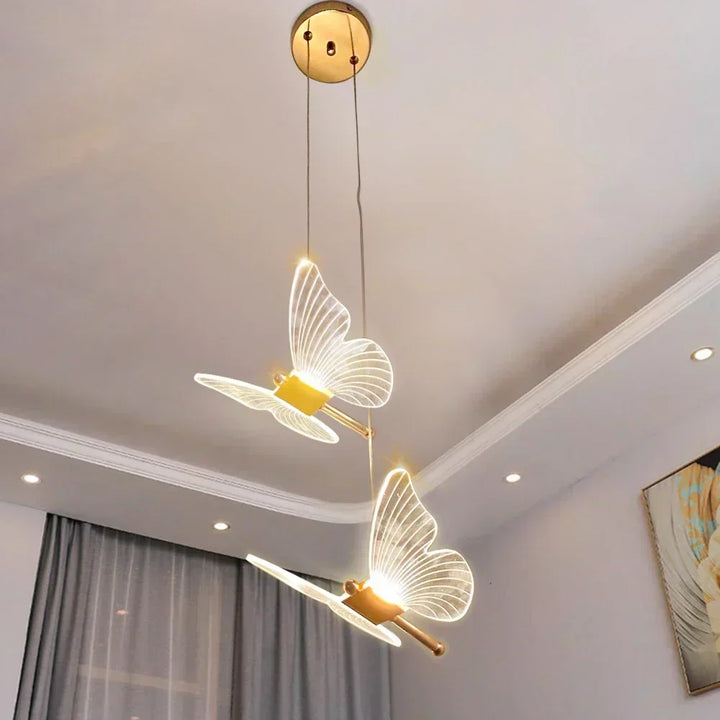 Lampe suspendue papillon à LED magique