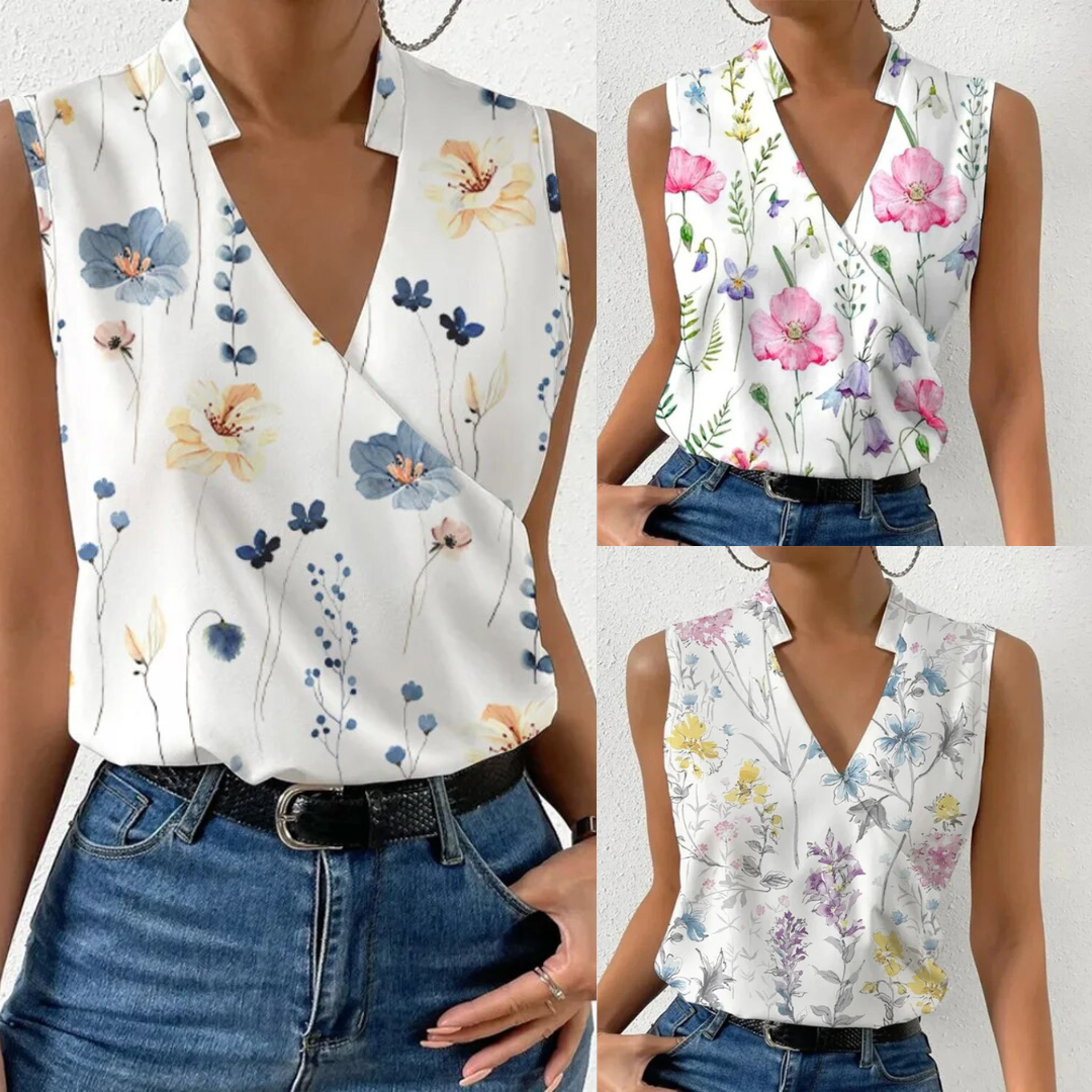 Haut chic sans manches pour femme
