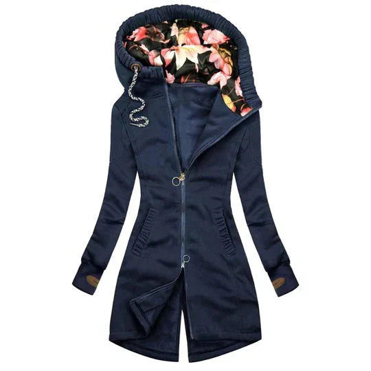 Veste zippée élégante avec capuche pour femme