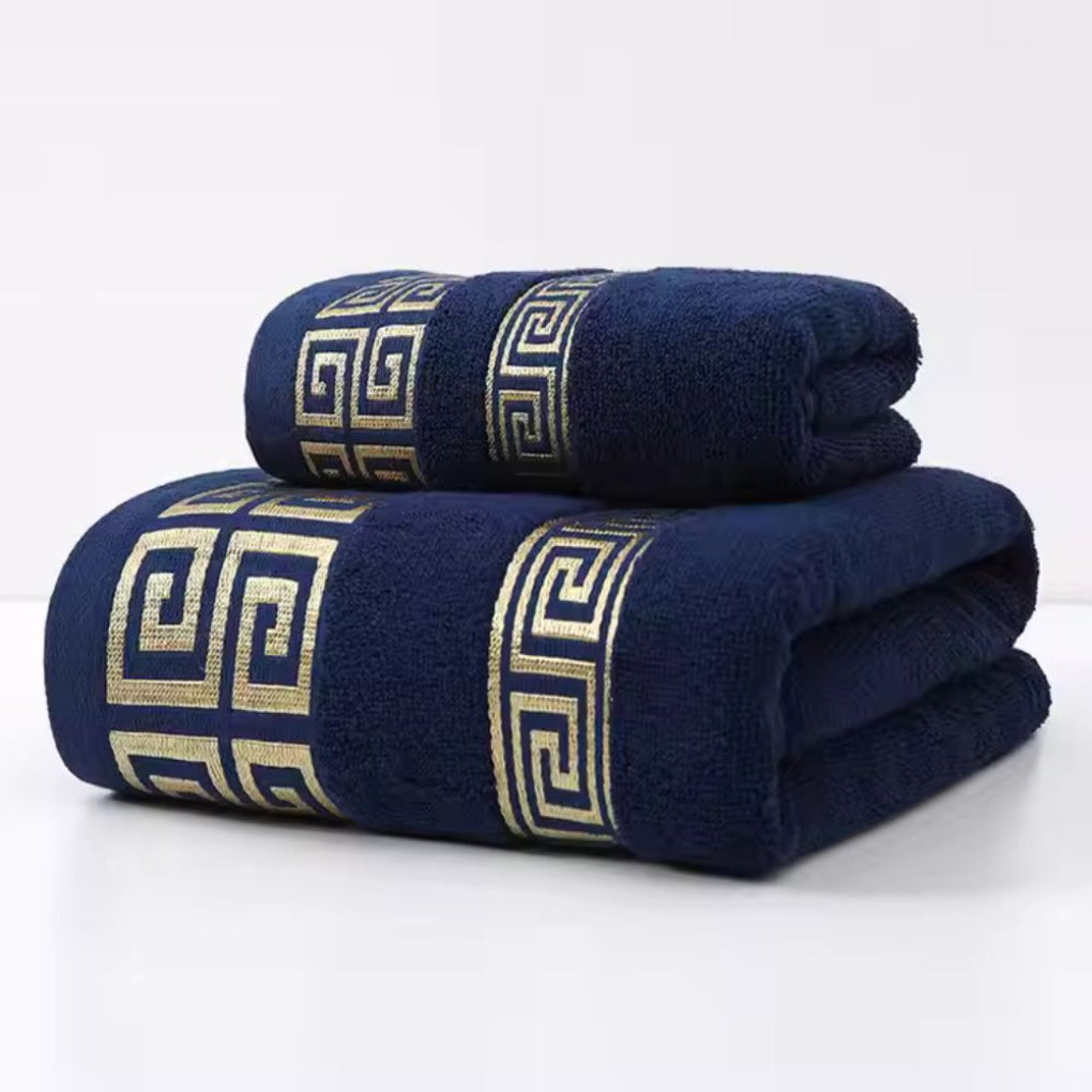 Lot de 2 serviettes en coton de qualité supérieure