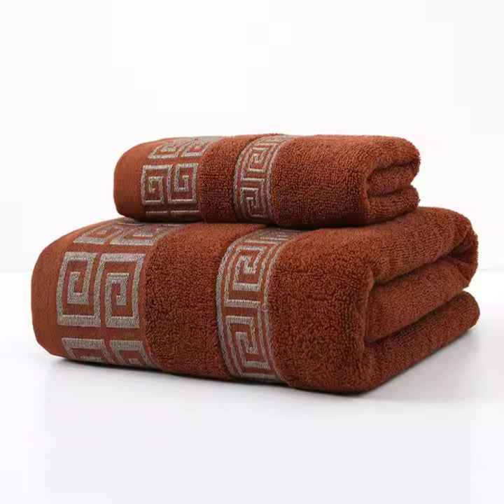 Lot de 2 serviettes en coton de qualité supérieure