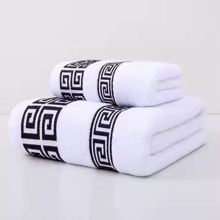 Lot de 2 serviettes en coton de qualité supérieure