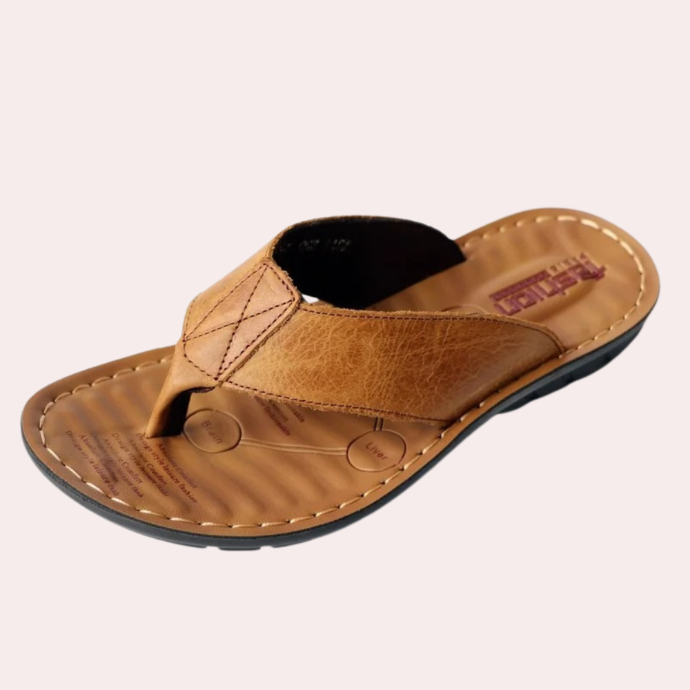 Slippers décontractées en cuir pour hommes : confort et élégance pour l'été