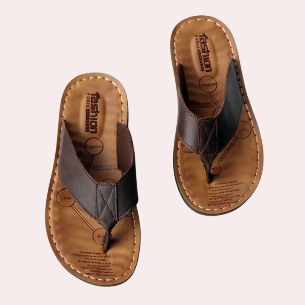 Slippers décontractées en cuir pour hommes : confort et élégance pour l'été