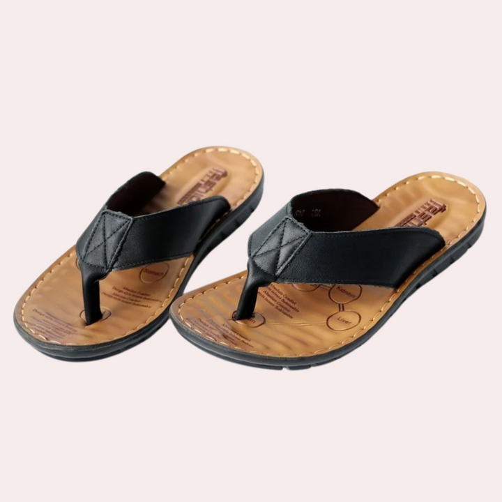 Slippers décontractées en cuir pour hommes : confort et élégance pour l'été