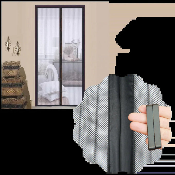 Porte moustiquaire magnétique – Barrière anti-insectes mains libres