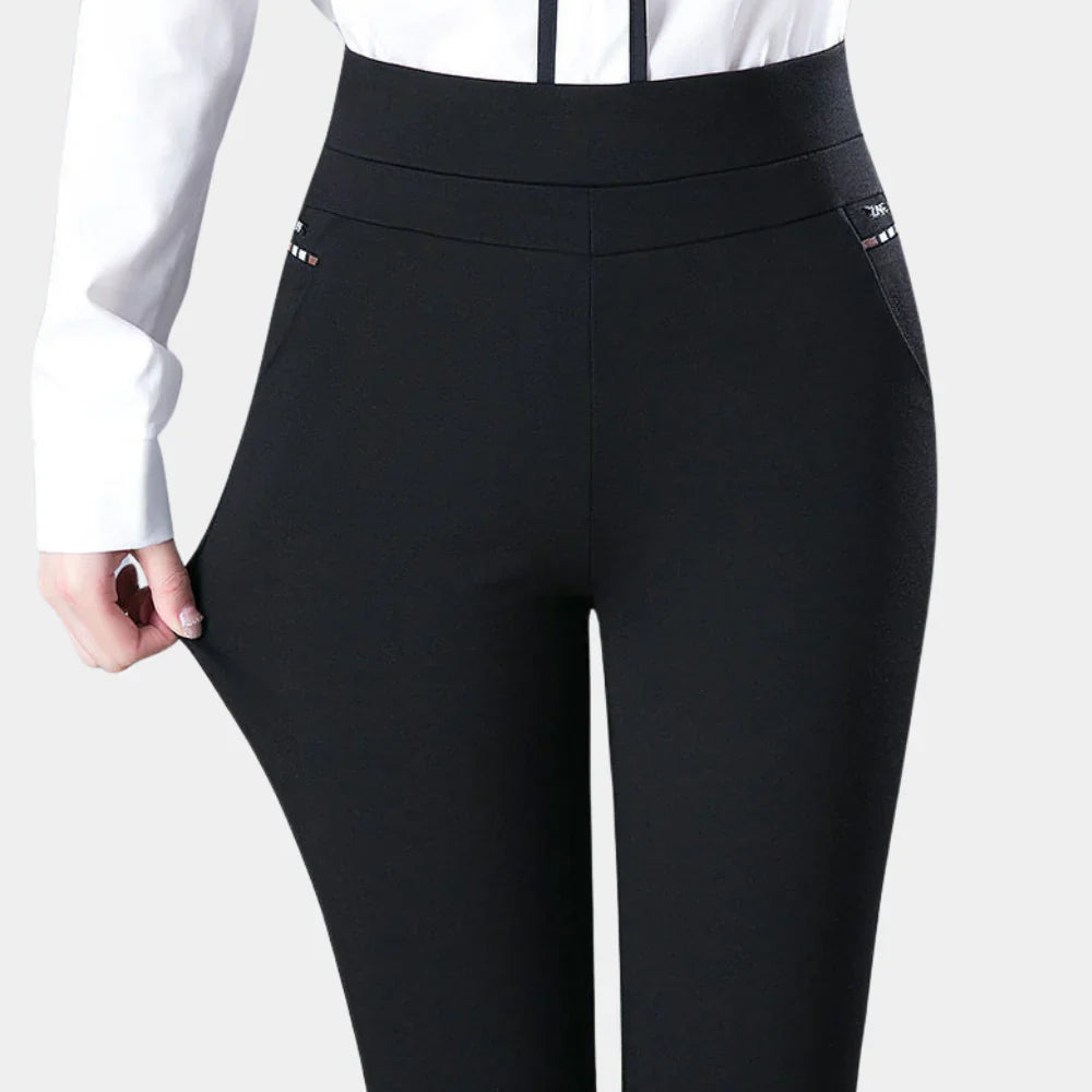 Pantalon extensible taille haute confortable