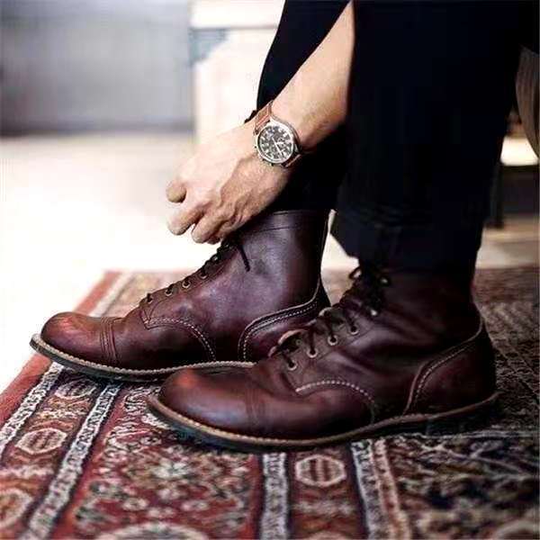 Bottes à lacets vintage pour hommes