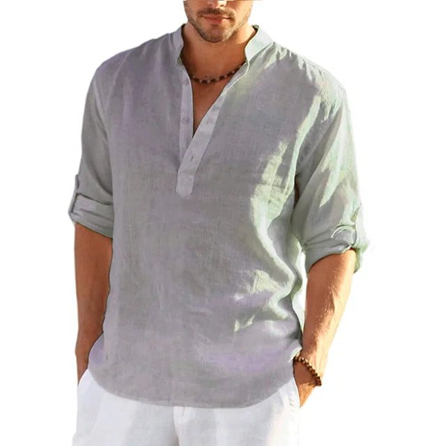 Chemise d'été en lin pour homme
