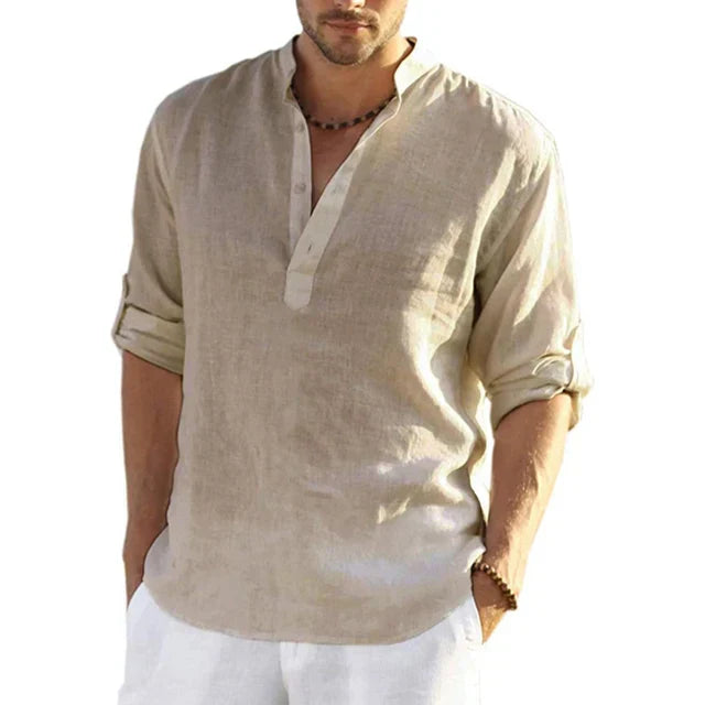 Chemise d'été en lin pour homme
