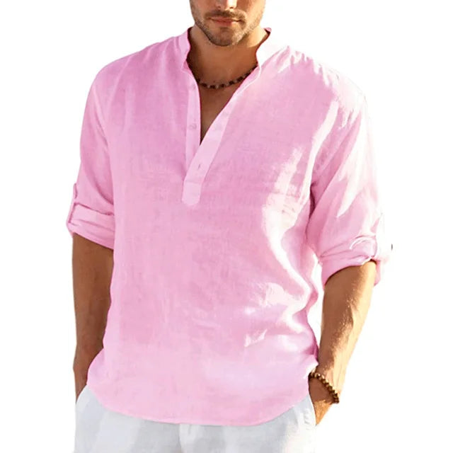 Chemise d'été en lin pour homme