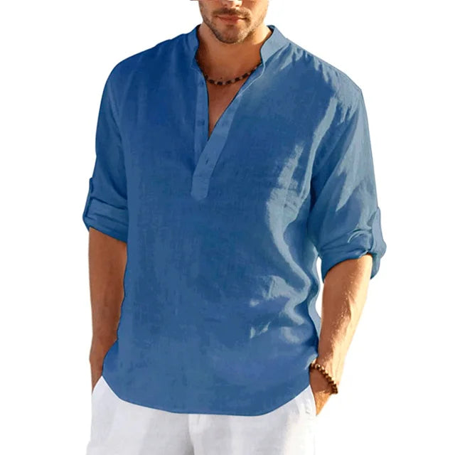 Chemise d'été en lin pour homme