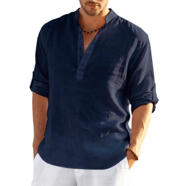 Chemise d'été en lin pour homme