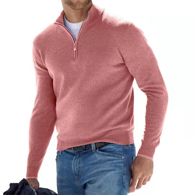 Zo - Pull zippé col V pour homme