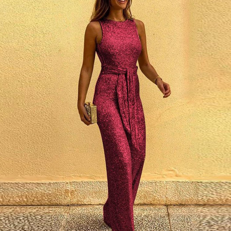 Combinaison brillante et festive pour femme