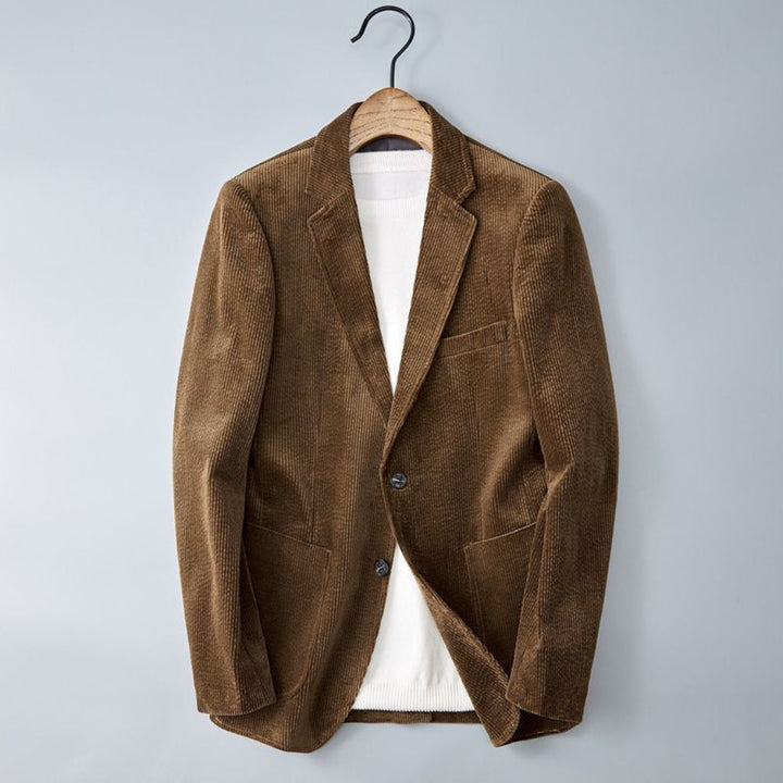 Veste décontractée élégante en velours côtelé à coupe structurée