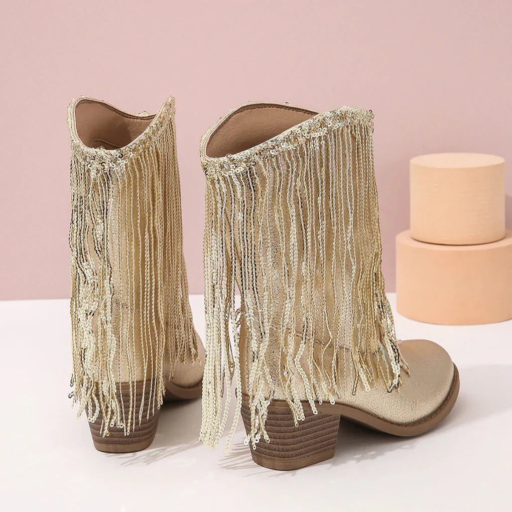 Bottines élégantes à pompons pour filles