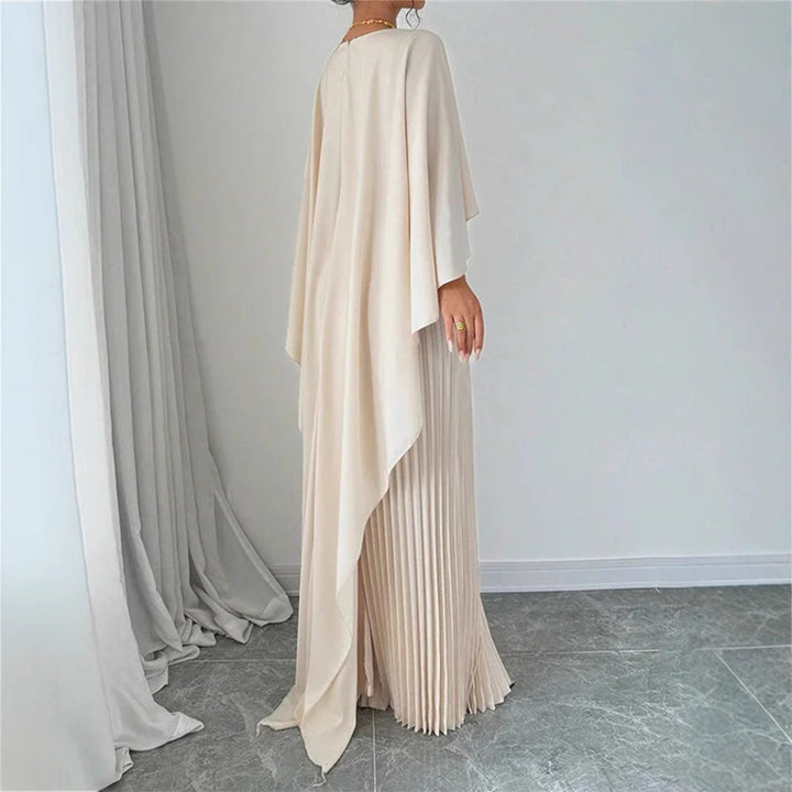 Robe longue à col montant pour femme