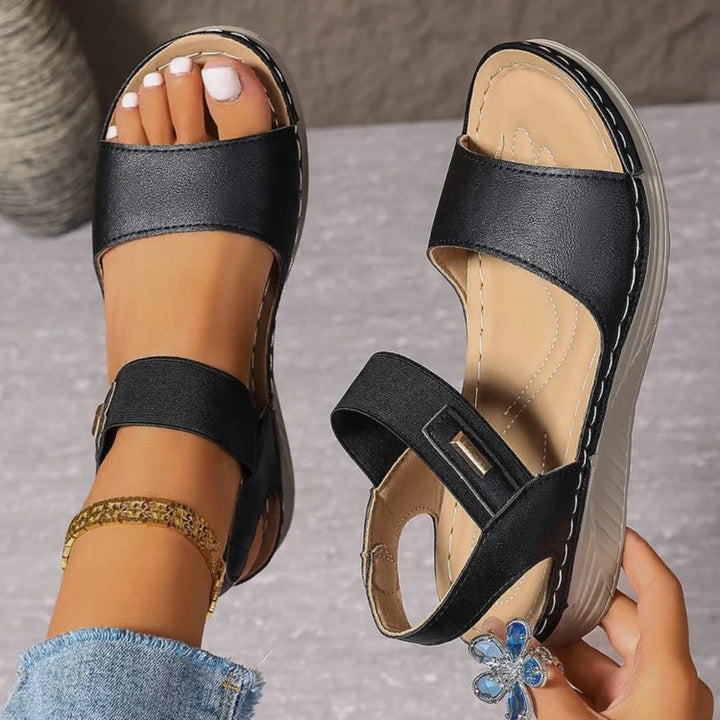 Sandales coussinées à bout ouvert pour femmes
