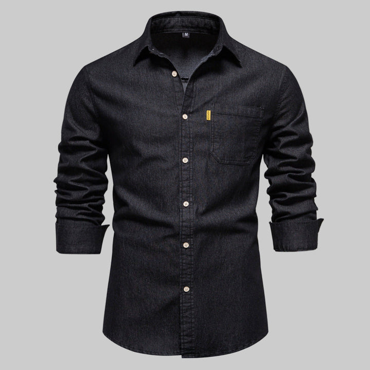Chemise en jean à manches longues pour homme