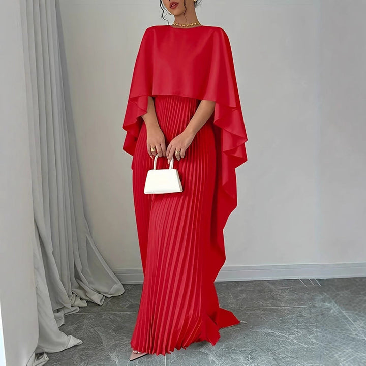 Robe longue à col montant pour femme