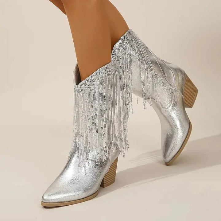 Bottines élégantes à pompons pour filles