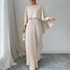 Robe longue à col montant pour femme